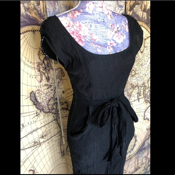 Anthropologie boho abbey gauzy cap sleeve waist tie cropped jumpsuit. Size 2 - Picture 5 of 11